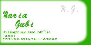 maria gubi business card